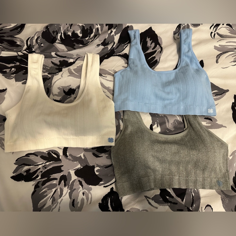 Women's Knit bras - Cream, Blue, Gray